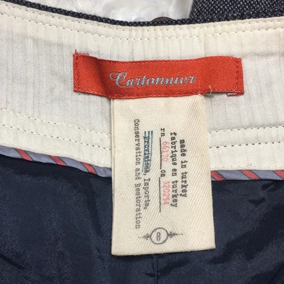 Anthropologie Cartonnier Gray Cuff Crop Tweed Pant - Picture 4 of 5